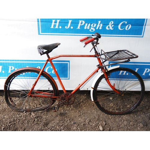 1056 - Federal delivery gents bicycle with Dunlop seat. Damaged