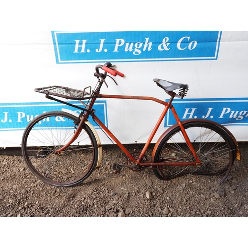 1056 - Federal delivery gents bicycle with Dunlop seat. Damaged