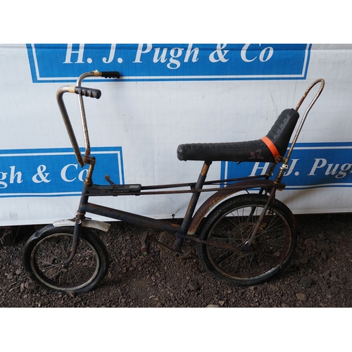 1021 - Raleigh mk 1, 3 speed chopper bicycle