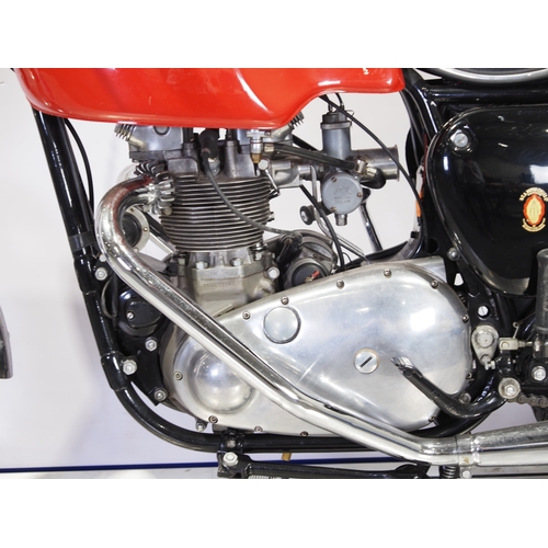 804 - Tribsa 500 motorcycle. 1959. 500cc
Engine No. T10011848N
Engine turns over with compression. Part of... 