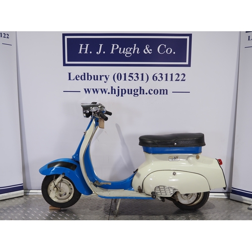 805 - Triumph T10 scooter. 1967. 99cc
Frame No. T5647D
Engine turns over with compression. Part of a priva... 