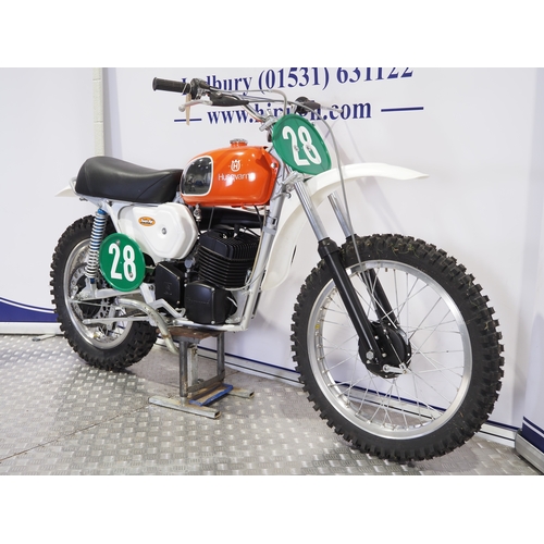 806 - Husqvarna 250 WR motocross bike. 1974. 250cc
Frame No. MK12412
Engine No. 2037 0724
Engine turns ove... 