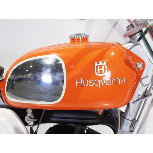 806 - Husqvarna 250 WR motocross bike. 1974. 250cc
Frame No. MK12412
Engine No. 2037 0724
Engine turns ove... 