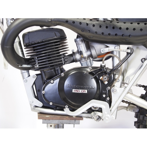 807 - Husqvarna 450 CR motocross bike. 1972. 450cc
Frame No. MJ00425
Engine No. 2021 0237
Engine turns ove... 