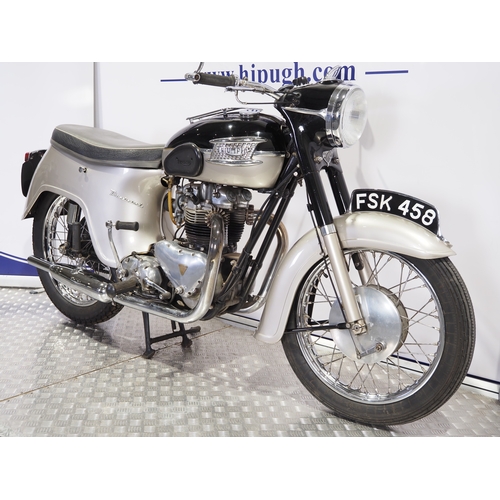 808 - Triumph 6T Thunderbird motorcycle. 1961. 650cc
Frame No. 6T 16659
Engine No. 6T 16659
Engine runs. T... 