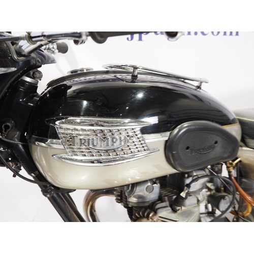 808 - Triumph 6T Thunderbird motorcycle. 1961. 650cc
Frame No. 6T 16659
Engine No. 6T 16659
Engine runs. T... 