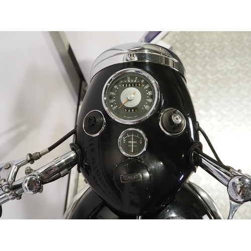 809 - Triumph 6T Thunderbird motorcycle. 1965. 649cc
Frame No. 6TDU6495
Engine No. 6TDU6495C
Engine runs. ... 