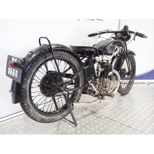 811 - AJS 250 motorcycle. 1930. 250cc
Frame No. 135837
Engine No. 135837
Engine turns over with compressio... 