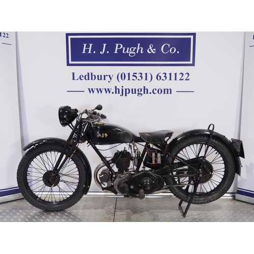 811 - AJS 250 motorcycle. 1930. 250cc
Frame No. 135837
Engine No. 135837
Engine turns over with compressio... 