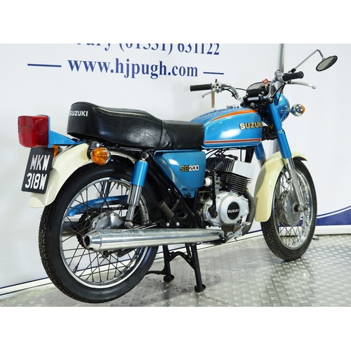 Suzuki SB200 motorcycle. 1981. 200cc Frame No. SB200-103882 Engine