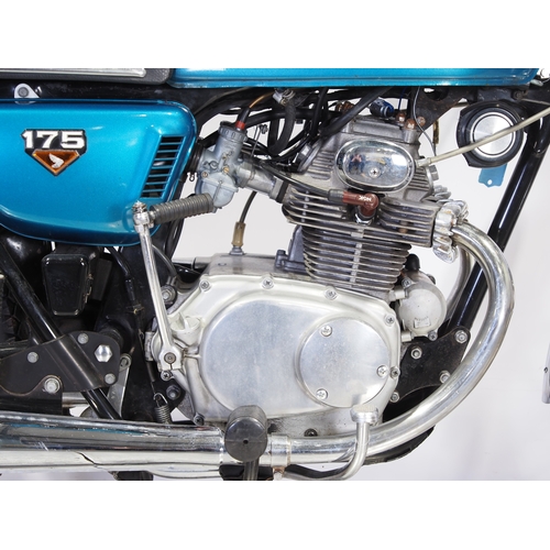 813 - Honda CB175 motorcycle. 1973. 174cc
Frame No. CB175-7037538
Engine No. CB175E-703810
Engine turns ov... 