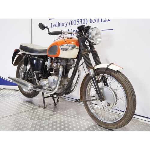 817 - Triumph T120 motorcycle. 1966. 650cc
Frame No. T120DU 28205
Engine No. T120DU 28205
Property of a de... 
