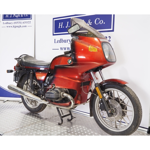 819 - BMW R100RS motorcycle.  1978. 980cc
Frame No. 6075844
Engine No. 807471808
Property of a deceased es... 