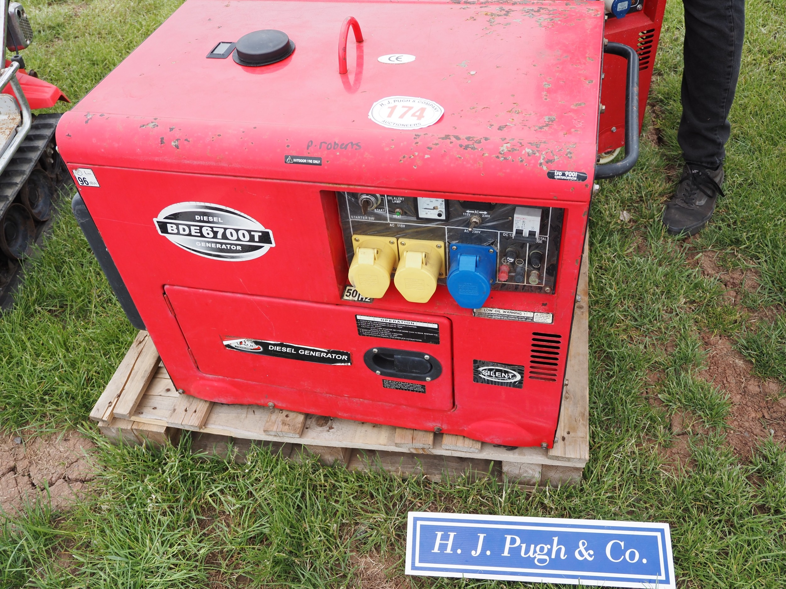 Diesel generator. Key in office