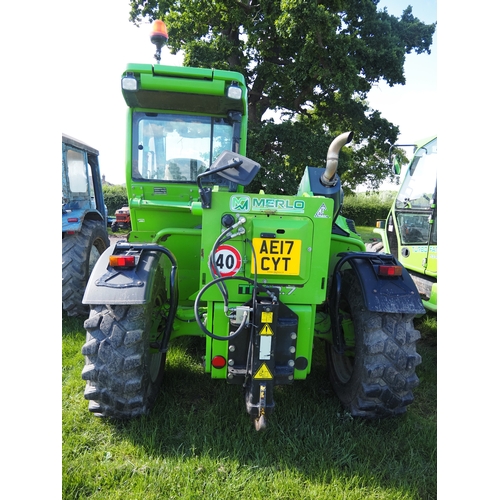 Merlo TF 42.7 CS140 Turbofarmer telehandler. 2017. 40K. C/w Pallet ...