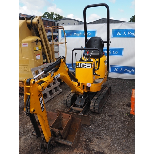 JCB 8008 CT5 mini digger. 2023. Good working order. C/w 3 buckets. Key in office