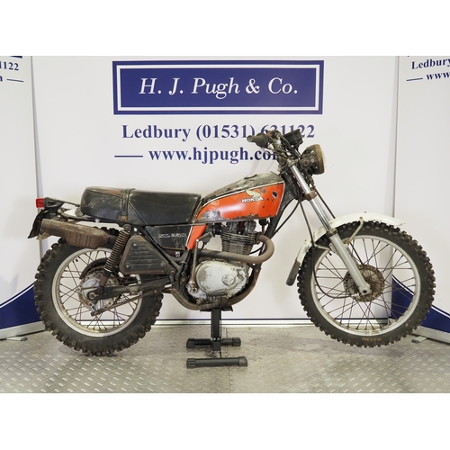 Honda XL250 motorcycle. 1977. 248cc Frame No. XL250-1005125 Engine