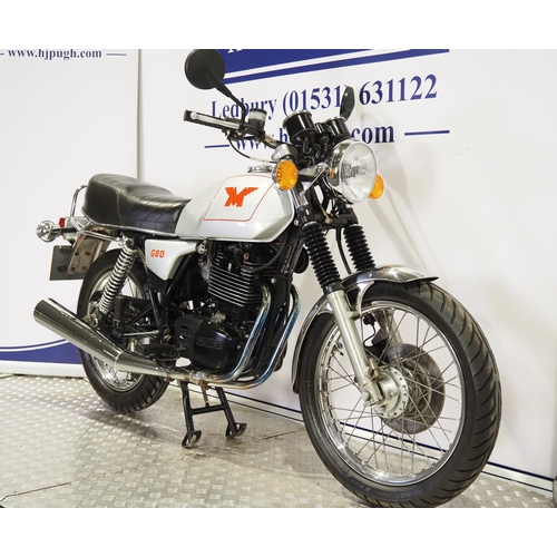 845 - Harris Matchless G80 motorcycle. 1987. 500cc
Frame No. HN223403
Engine No. 223403
Part of a private ... 