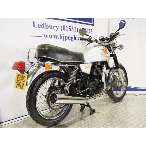 845 - Harris Matchless G80 motorcycle. 1987. 500cc
Frame No. HN223403
Engine No. 223403
Part of a private ... 