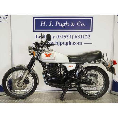 845 - Harris Matchless G80 motorcycle. 1987. 500cc
Frame No. HN223403
Engine No. 223403
Part of a private ... 