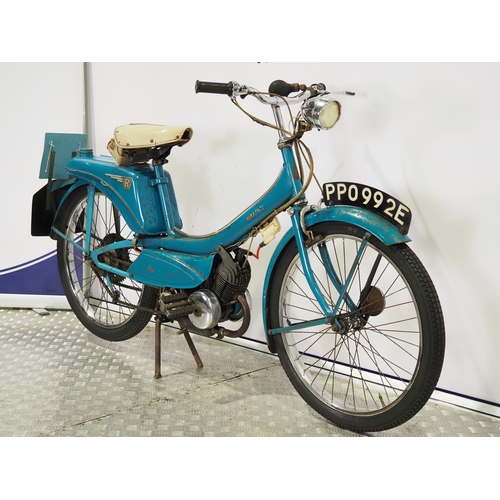847 - Raleigh Runabout moped. 1967. 50cc
Frame No. 6R/64484
Engine No. R142427
Part of a private collectio... 