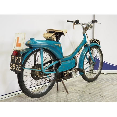 847 - Raleigh Runabout moped. 1967. 50cc
Frame No. 6R/64484
Engine No. R142427
Part of a private collectio... 