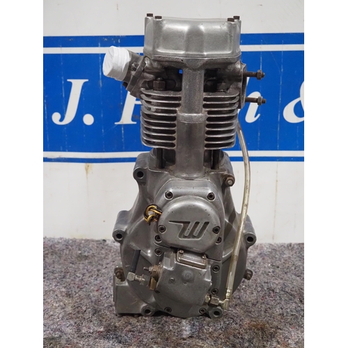 Weslake 500cc Speedway/Grasstrack engine. Vendor states engine turns over with compression. Engine No 3454 U. LPS