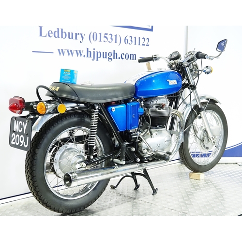 822 - BSA Thunderbolt motorcycle. 1971. 650cc
Frame No. A65TCE05676
Engine No. A65TCE05676
Runs and rides ... 