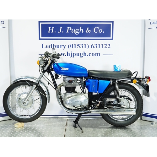 822 - BSA Thunderbolt motorcycle. 1971. 650cc
Frame No. A65TCE05676
Engine No. A65TCE05676
Runs and rides ... 