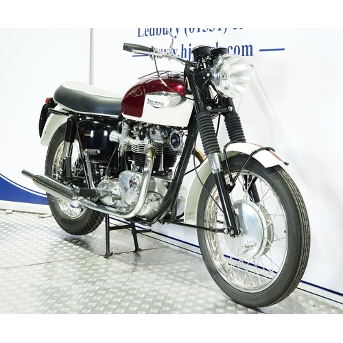 823 - Triumph Bonneville T120 motorcycle. 1967. 650cc
Frame No. DU54500
Engine No. T120 DU54500
Runs and r... 