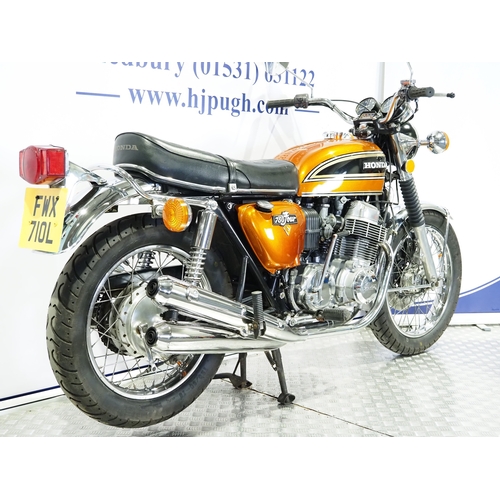 825 - Honda 750 Four motorcycle. 1973. 736cc
Frame No. CB750 2218192
Engine No. CB750E-2224714 (V5 states ... 