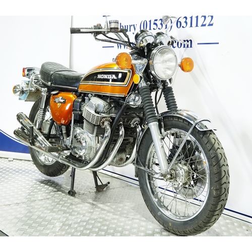 825 - Honda 750 Four motorcycle. 1973. 736cc
Frame No. CB750 2218192
Engine No. CB750E-2224714 (V5 states ... 