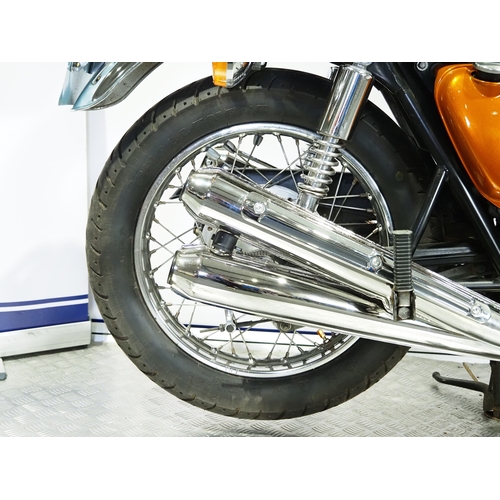 825 - Honda 750 Four motorcycle. 1973. 736cc
Frame No. CB750 2218192
Engine No. CB750E-2224714 (V5 states ... 