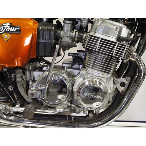 825 - Honda 750 Four motorcycle. 1973. 736cc
Frame No. CB750 2218192
Engine No. CB750E-2224714 (V5 states ... 