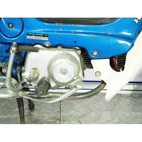 830 - Honda Chaly CL70 moped. 1975. 72cc
Frame No. CF70-2009317
Engine No. CF70E-209252
Runs and rides, la... 