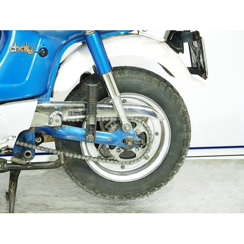 830 - Honda Chaly CL70 moped. 1975. 72cc
Frame No. CF70-2009317
Engine No. CF70E-209252
Runs and rides, la... 