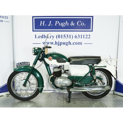 832 - Francis Barnett Cruiser twin motorcycle. 1962. 249cc
Frame No. DH18068W
Engine No. A29D-12218
Runs a... 