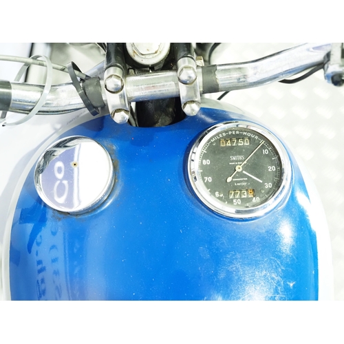 833 - BSA C10 motorcycle. 1947. 250cc
Frame No. XC10T6383
Engine No. BC10392
Runs and rides. Part of a pri... 