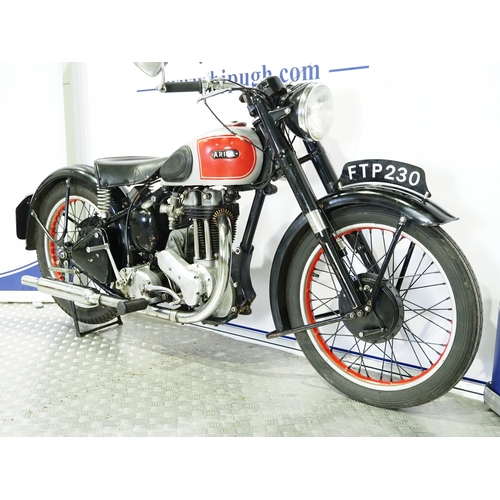 835 - Ariel 350NG motorcycle. 1950. 350cc
Frame No. WA179
Engine No. RA159
Runs and rides. Part of a priva... 