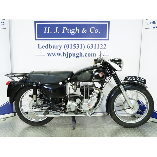836 - Matchless 500 motorcycle. 1957. 498cc
Engine No. 56 16MS 29118
Runs and rides. Part of a private col... 