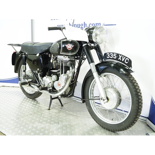 836 - Matchless 500 motorcycle. 1957. 498cc
Engine No. 56 16MS 29118
Runs and rides. Part of a private col... 