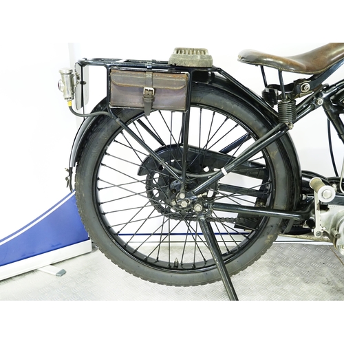 837 - AJS Model B motorcycle. 1921. 350cc
Frame No. Not visible (V5 states 16173)
Engine No. 16173
Runs an... 