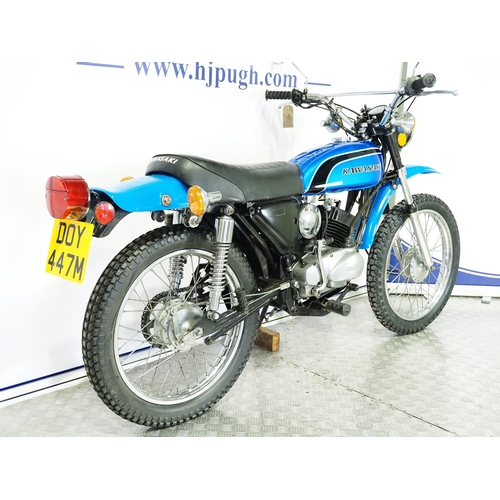 839 - Kawasaki KE100 motorcycle. 1974. 100cc
Frame No. G5-056032
Engine No. 5E55526
Runs and rides. Recent... 