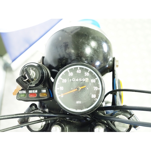 839 - Kawasaki KE100 motorcycle. 1974. 100cc
Frame No. G5-056032
Engine No. 5E55526
Runs and rides. Recent... 