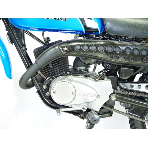 839 - Kawasaki KE100 motorcycle. 1974. 100cc
Frame No. G5-056032
Engine No. 5E55526
Runs and rides. Recent... 