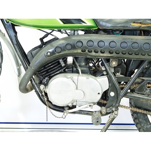 840 - Kawasaki F7 enduro motorcycle. 1975. 175cc
Frame No. F7-106187
Engine No. F7E-100569
Runs and rides.... 