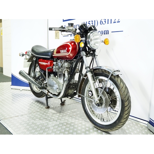 Yamaha XS650 motorcycle. 1977. 653cc Frame No. S650 301558 Runs