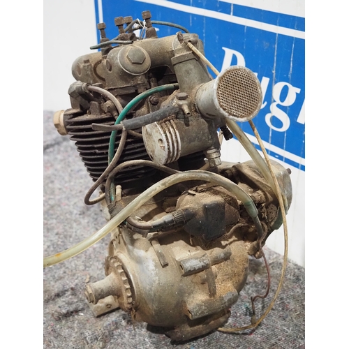 Triumph T110 Tiger engine with carburettor and magneto. Engine turns ...
