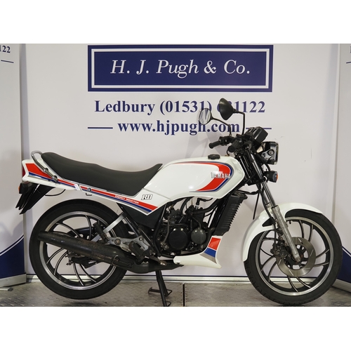 Yamaha RD80LC motorcycle. 1984. 99cc Frame No. 30W-013912 Engine No ...