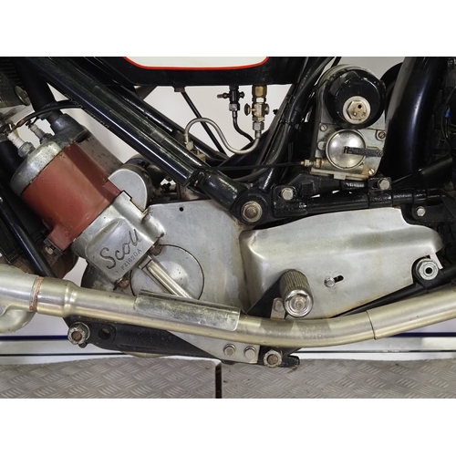 848 - Scott Flying Squirrel motorcycle. 1929. 498cc
Frame No. 3152
Engine No. FZ1620A
Engine turns over wi... 